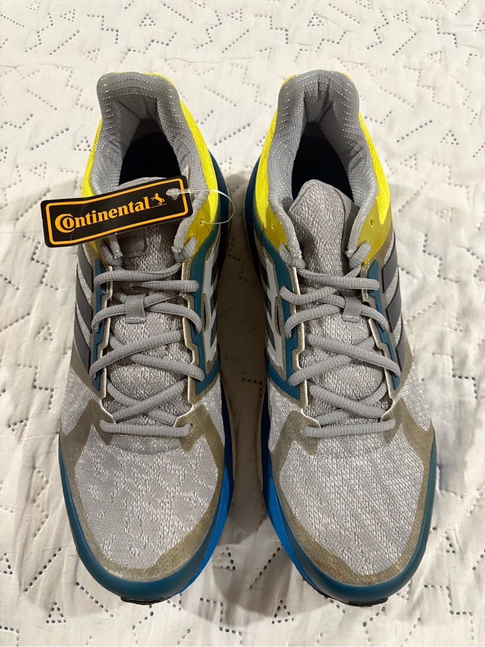 Men's Gray + Yellow Athletic Sneakers